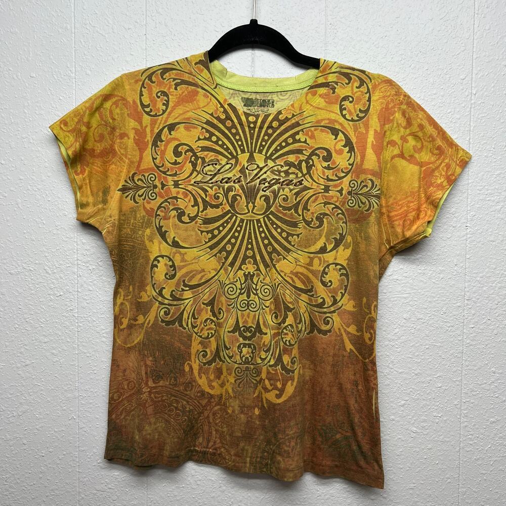 Love Amour Bohemian Skater Streetwear Art to Wear Juniors Lightweight T-Shirt XL